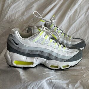 Nike Air Max 95 White and Gray with Neon Accents Retro